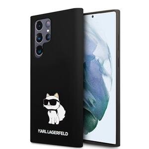 Karl Lagerfeld Liquid Silicone Choupette NFT Zadní Kryt pro Samsung Galaxy S24 Ultra Black KLHCS24LSNCHBCK
