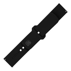 FIXED Silicone Sporty Strap Set with Quick Release 20mm for smartwatch, black FIXSST2-20MM-BK
