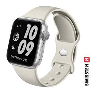 SWISSTEN SILICONE BAND FOR APPLE WATCH 38 / 40 / 41 mm STONE GREY 46000107