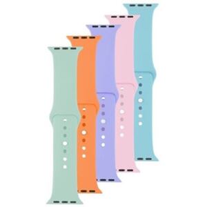 FIXED Silicone Strap Set for Apple Watch 42/44/45 mm, set of 5 pieces of different colors, variation FIXSST-434-5SET2