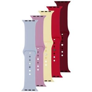 FIXED Silicone Strap Set for Apple Watch 42/44/45 mm, set of 5 pieces of different colors, variation FIXSST-434-5SET3