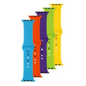 FIXED Silicone Strap Set for Apple Watch 42/44/45 mm, set of 5 pieces of different colors, variation FIXSST-434-5SET4