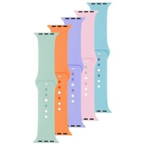 FIXED Silicone Strap Set for Apple Watch 38/40/41 mm, set of 5 pieces of different colors, variation FIXSST-436-5SET2
