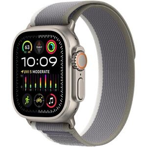Apple Watch Ultra 2 GPS Cellular 49mm Titanium Case with Trail Loop barva Green/Grey velikost řemínku M/L (145-220mm) MRF43CS/A