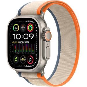 Apple Watch Ultra 2 GPS Cellular 49mm Titanium Case with Trail Loop barva Orange/Beige velikost řemínku S/M (130-180mm) MRF13CS/A