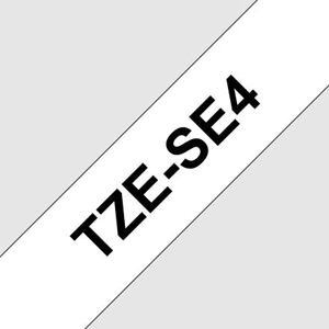 TZE-SE4,  bílá / černá - security tape TZESE4