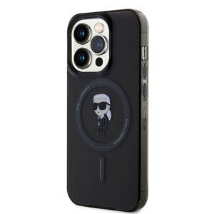 Karl Lagerfeld IML Ikonik MagSafe Zadní Kryt pro iPhone 15 Pro Black KLHMP15LHFCKNOK