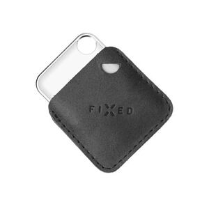 FIXED Tag with Leather Case, black FIXTAG-C2-BK