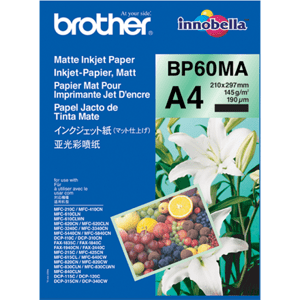 BP60MA, 25 listů, inkoustový papír Brother, matný, 145 g BP60MA